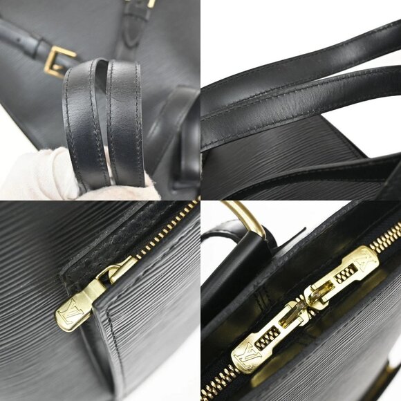 LOUIS VUITTON LV Gobelin Backpack Bag Epi Leather Black Gold - Picture 8 of 16